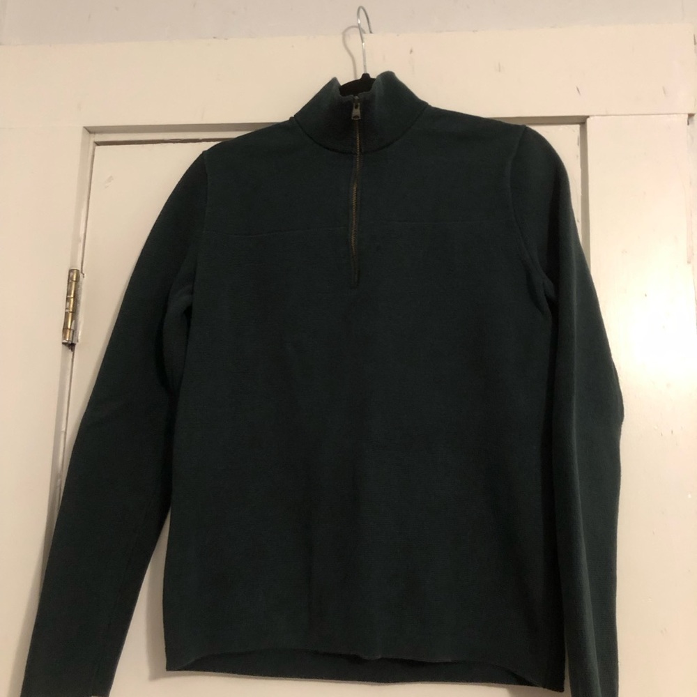 Banana Republic Men's Half-Zip Sweater in Deep Green
